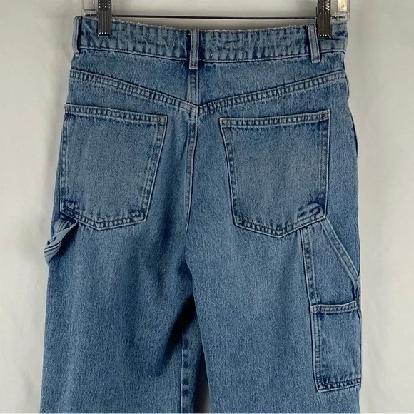 Zara Blue High Rise Cargo Jeans Size 4 - Picture 4 of 10